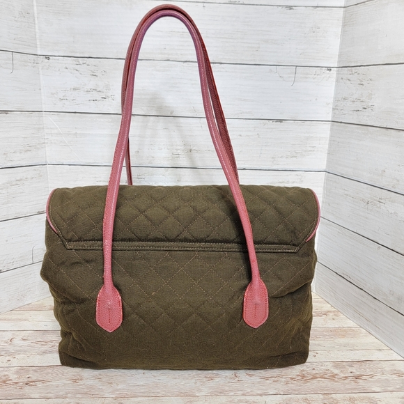 MZ Wallace quilted brown and pink satchel handbag - Picture 4 of 15